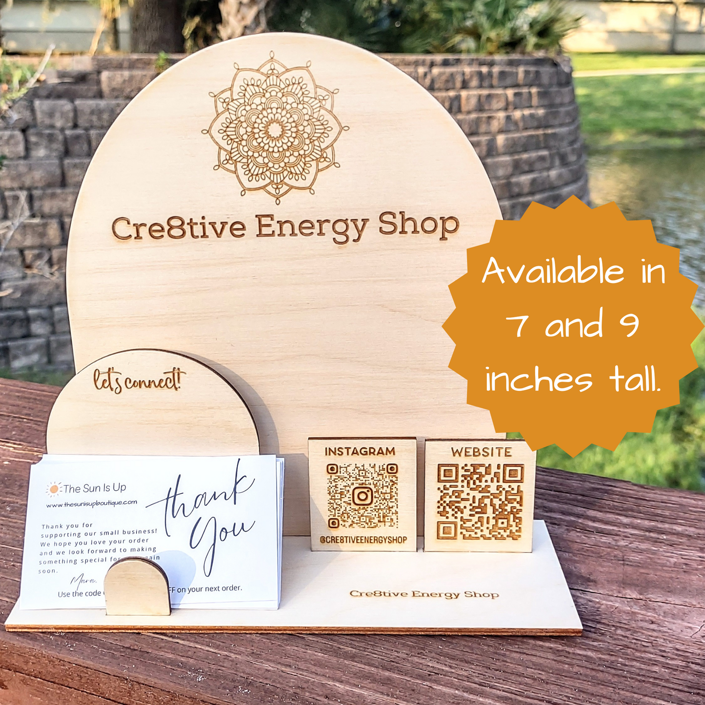 Personalized Business Stand and Business Card Holder