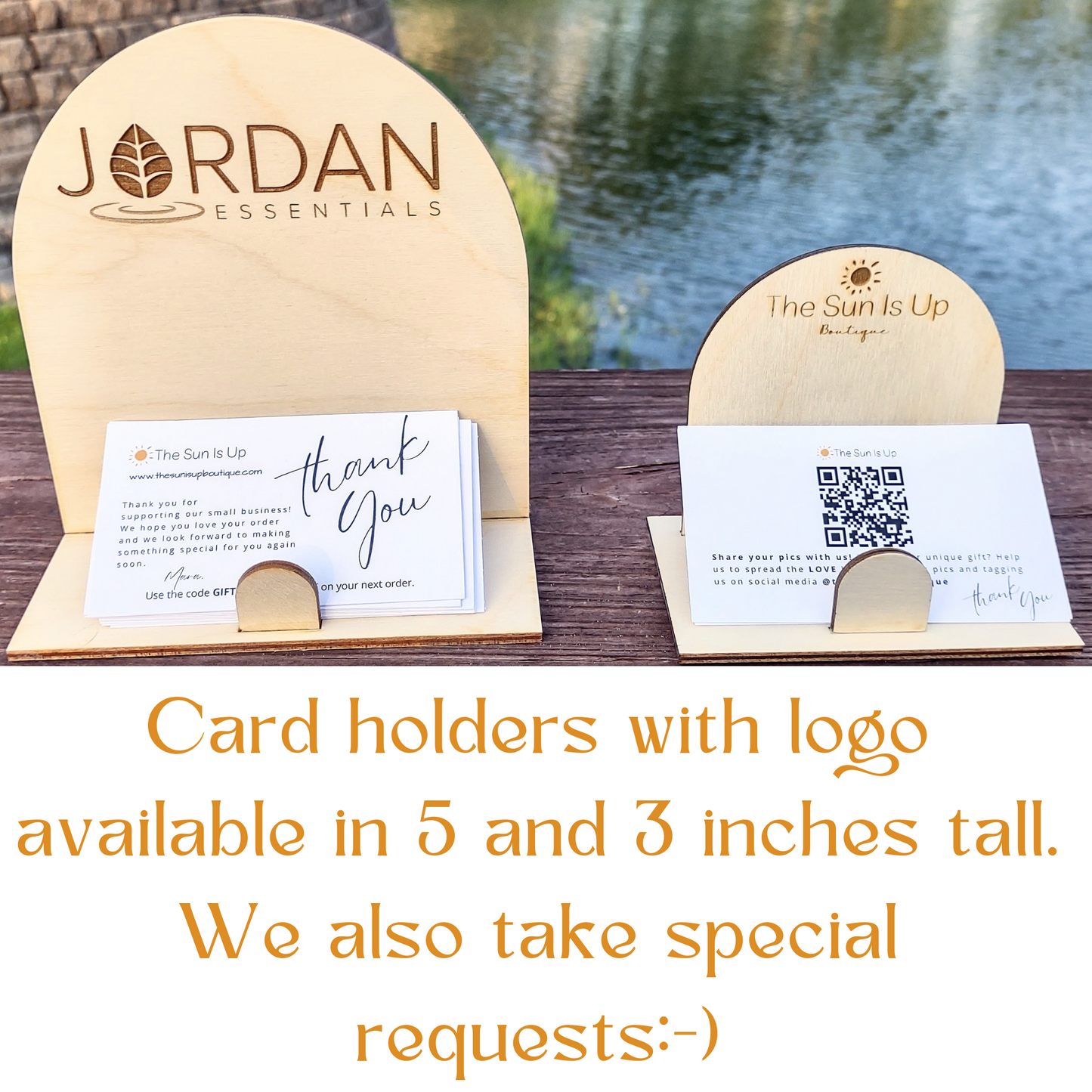 Personalized Business Stand and Business Card Holder