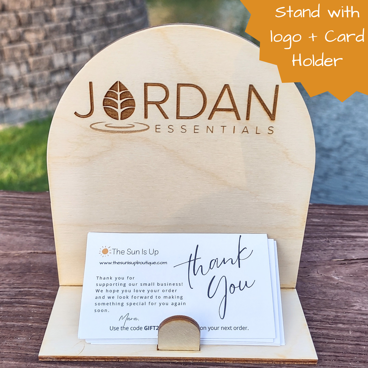 Personalized Business Stand and Business Card Holder