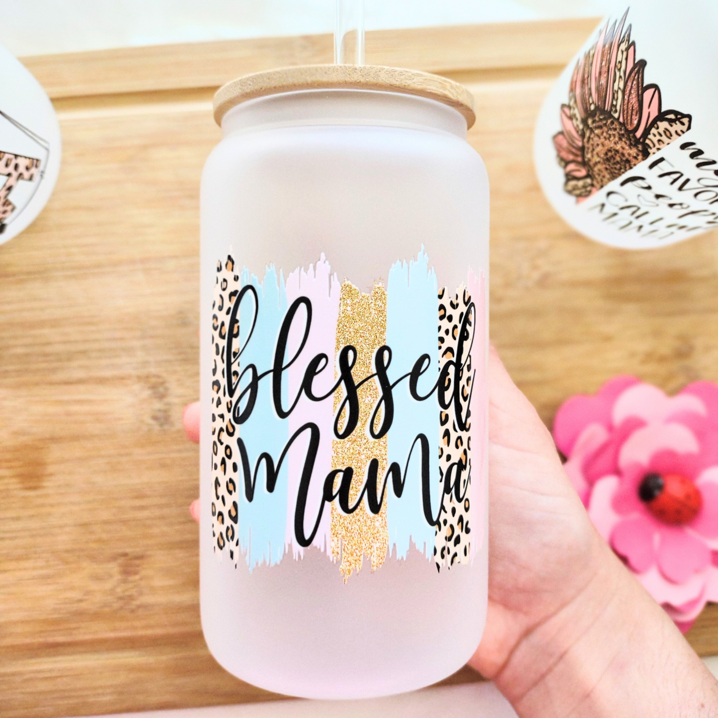 16oz Personalized Mama Frosted Cup