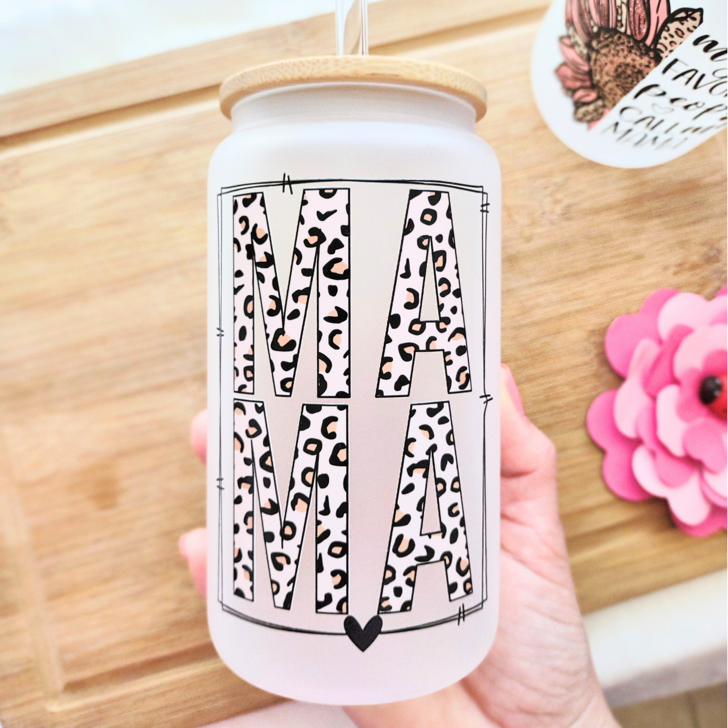 16oz Personalized Mama Frosted Cup