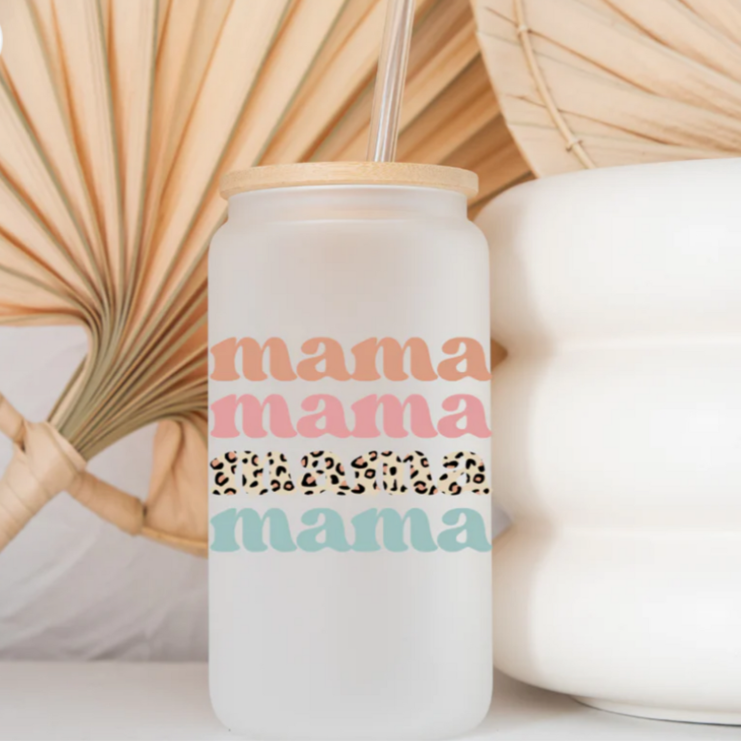 16oz Personalized Mama Frosted Cup