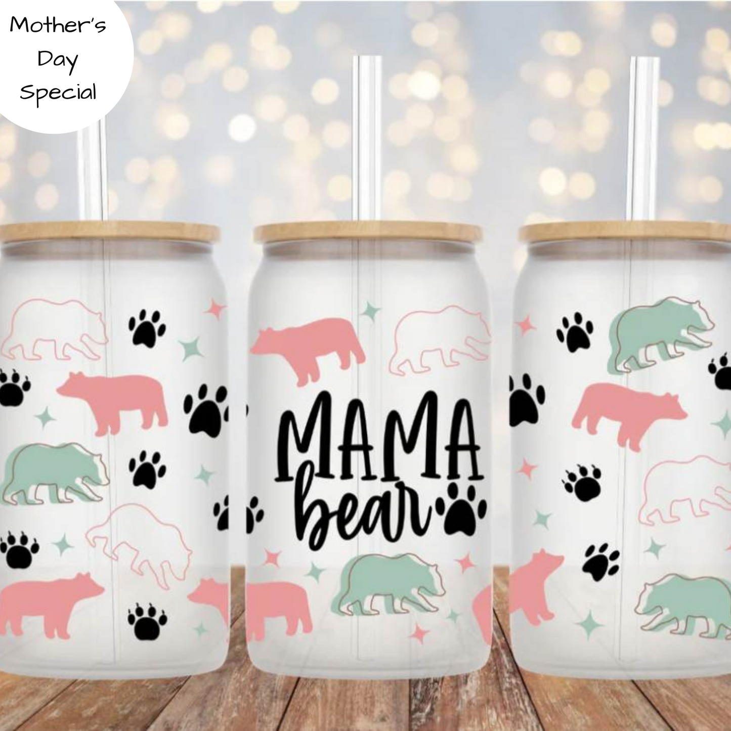 16oz Personalized Mama Frosted Cup