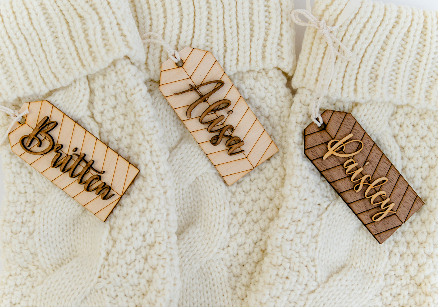 Personalized Wooden Stocking Tag