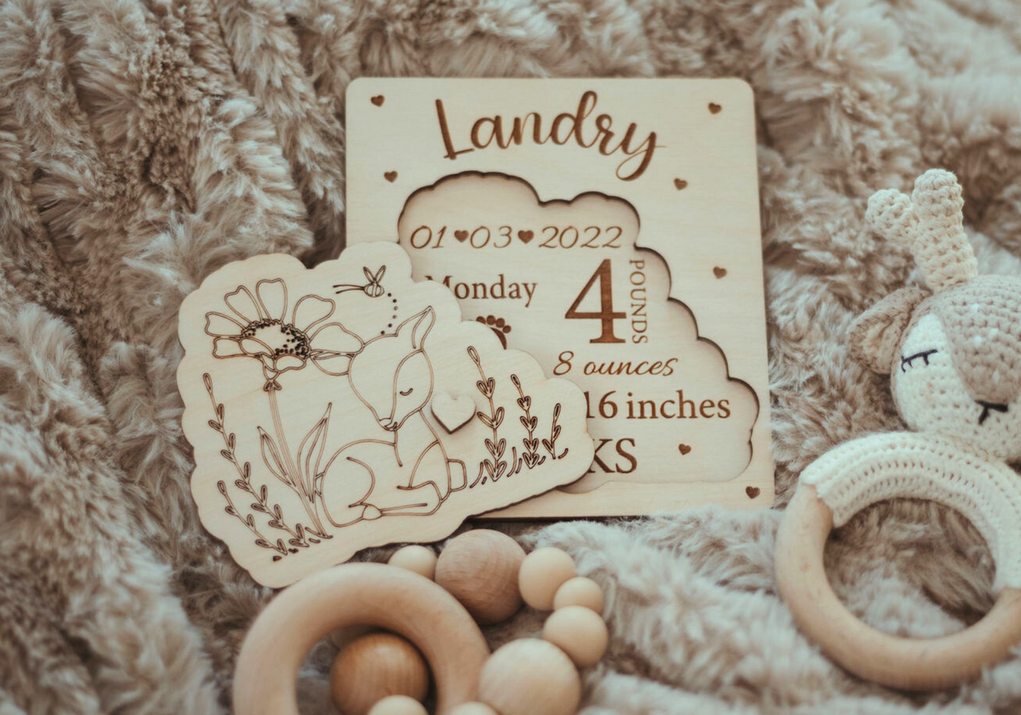 Deer | Baby Birth Stats Puzzle