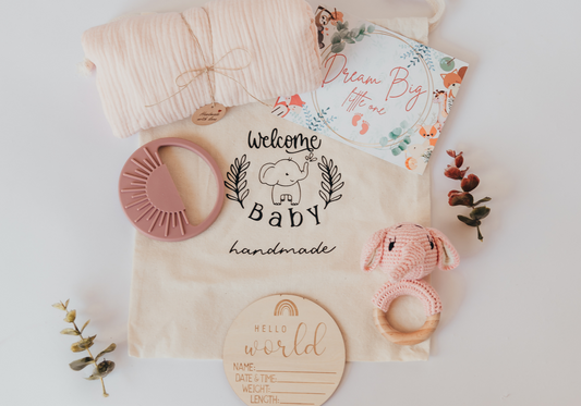 Handmade Baby Girl Set | Ellie the Elephant