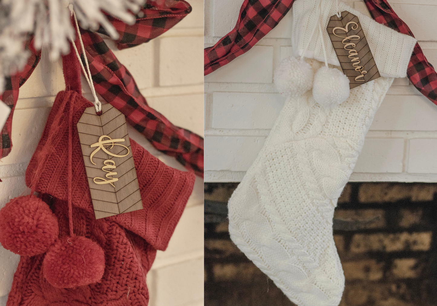Personalized Wooden Stocking Tag