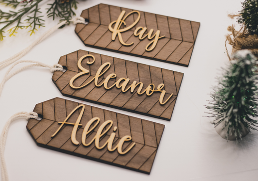 Personalized Wooden Stocking Tag