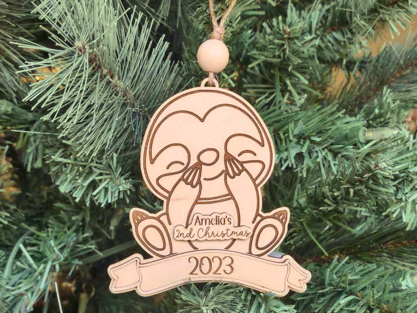 Sloth Christmas Ornament For Kids And Baby