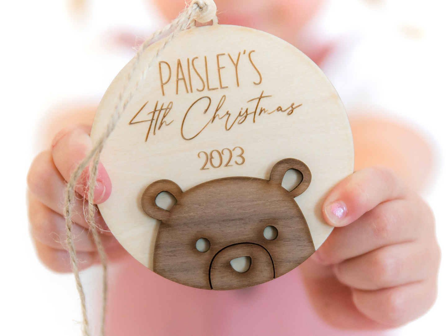 Kid's Christmas Milestone Ornament | Bear Circle