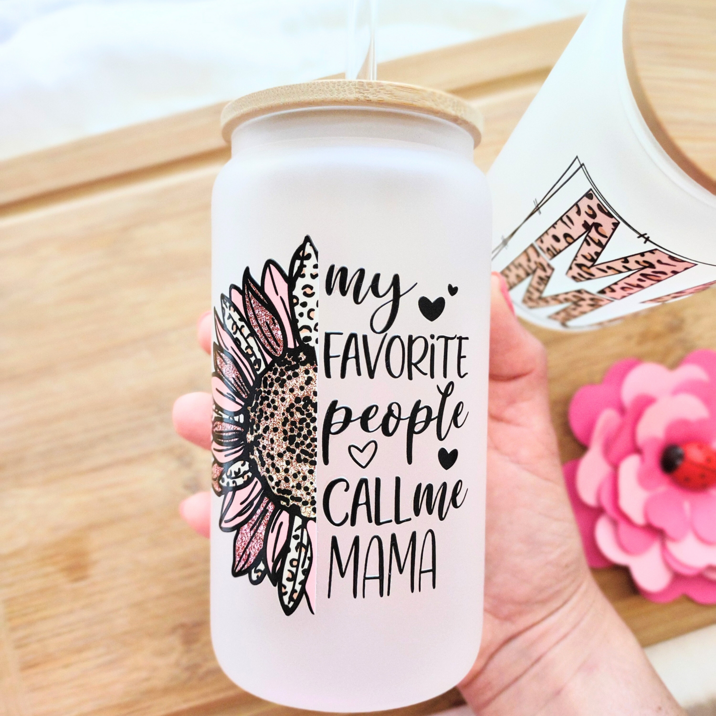16oz Personalized Mama Frosted Cup