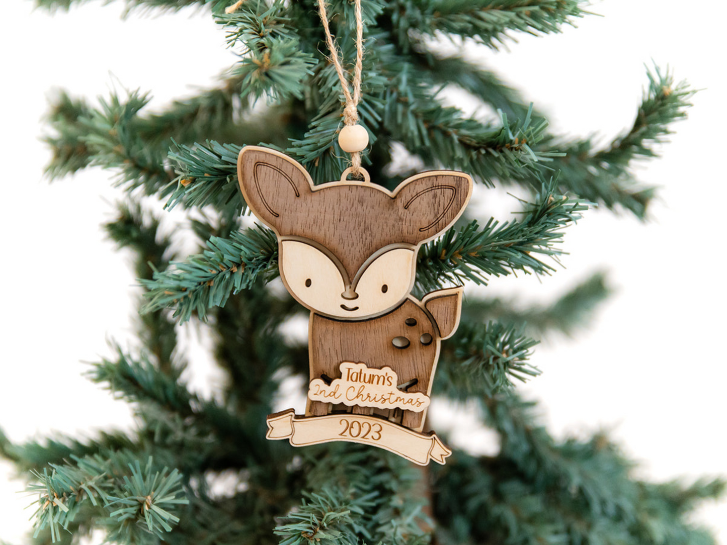 Kid's Christmas Milestone Ornament | Deer