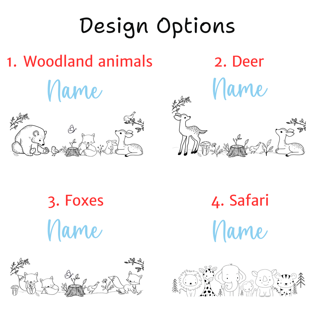 Design options for build your own personalized baby keepsake box