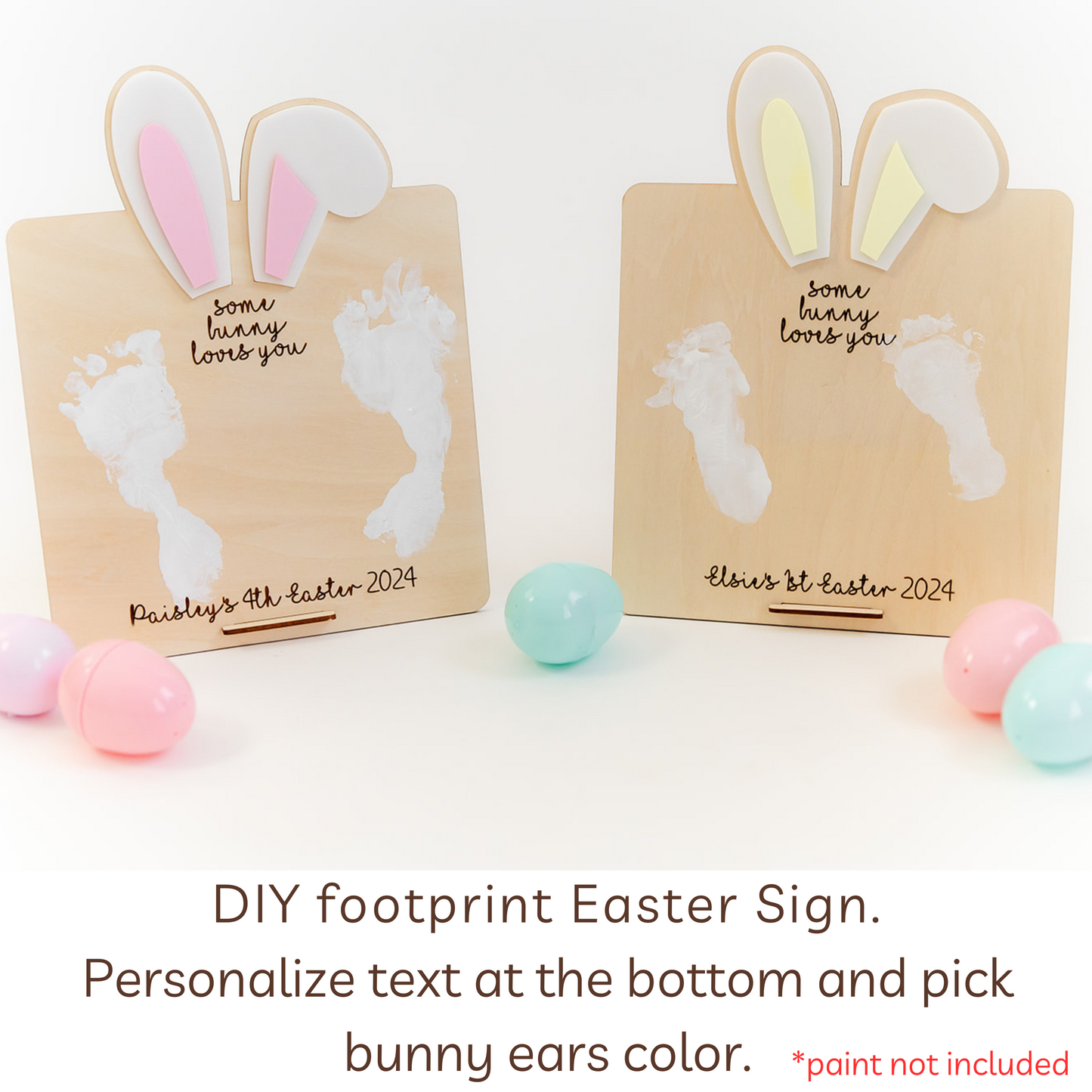Easter Bunny Footprint Sign