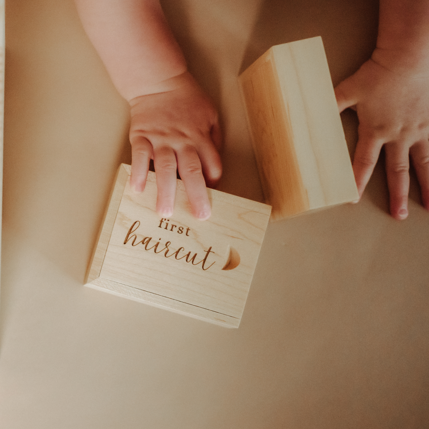Little Treasures wooden box for baby keepsakes