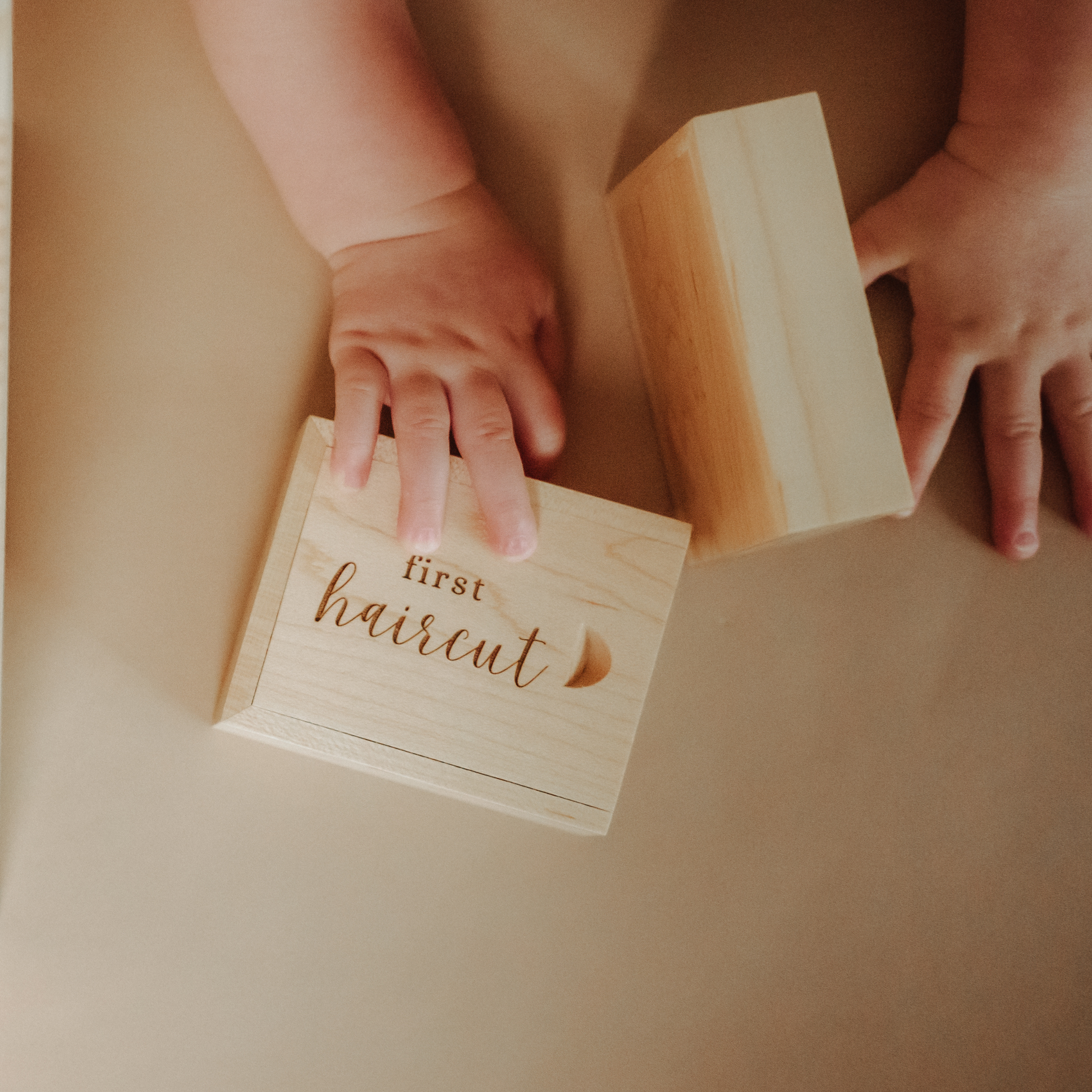 Little Treasures wooden box for baby keepsakes