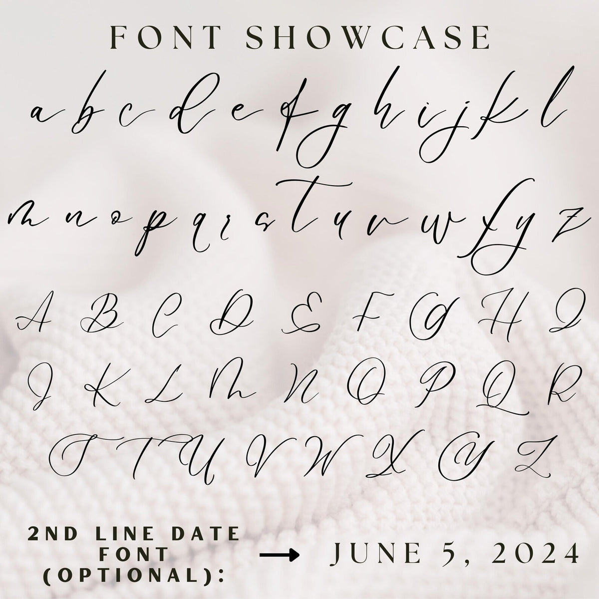 Font style options for personalizing a wooden baby keepsake box