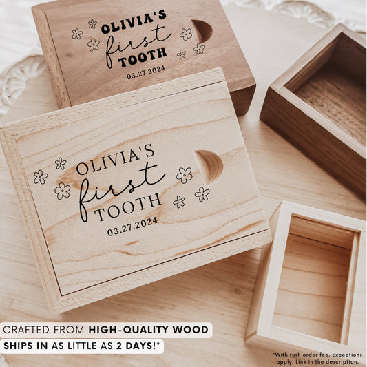 Personalized Baby Teeth Keepsake Box | Baby Shower Gift
