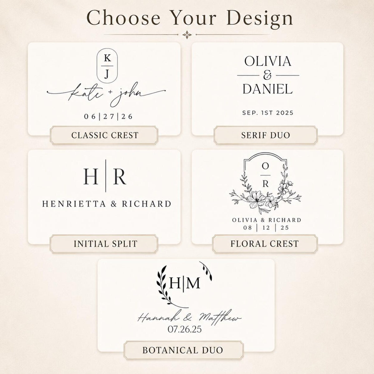 Engraving design options for personalized wooden pet keepsake boxes, including botanical and floral designs