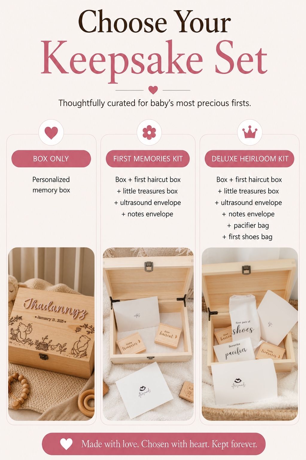 Personalized Baby Keepsake Box | Winnie-the-Pooh Inspired