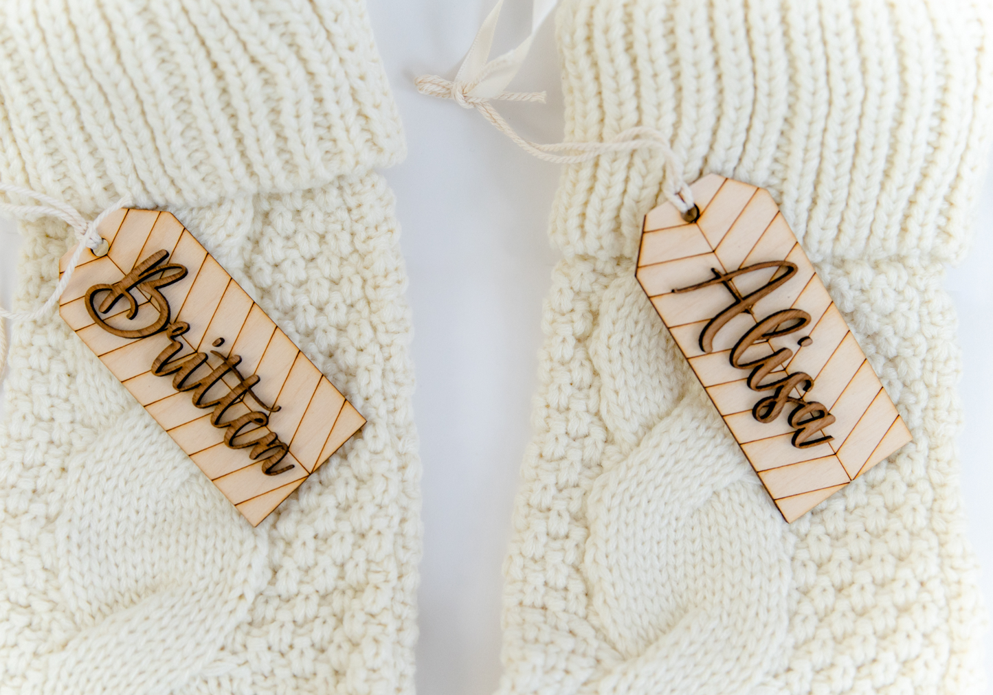 Personalized Wooden Stocking Tag