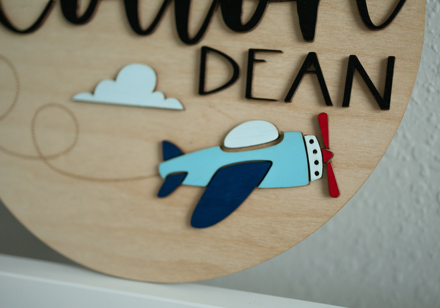 Baby/Kids Plane Themed Wooden Sign