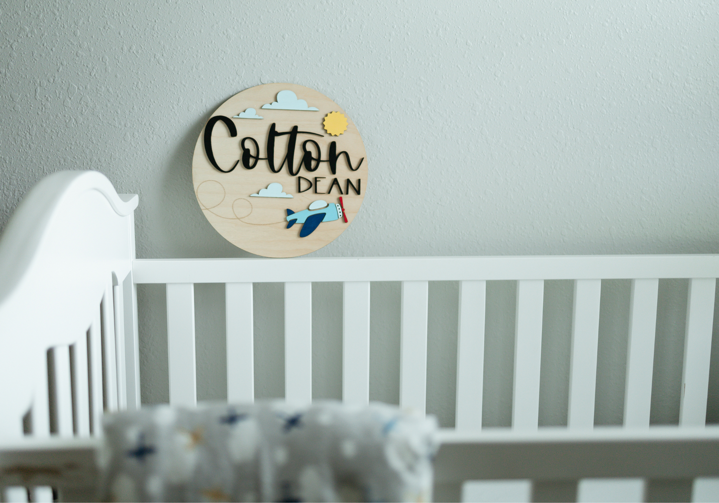 Baby/Kids Plane Themed Wooden Sign