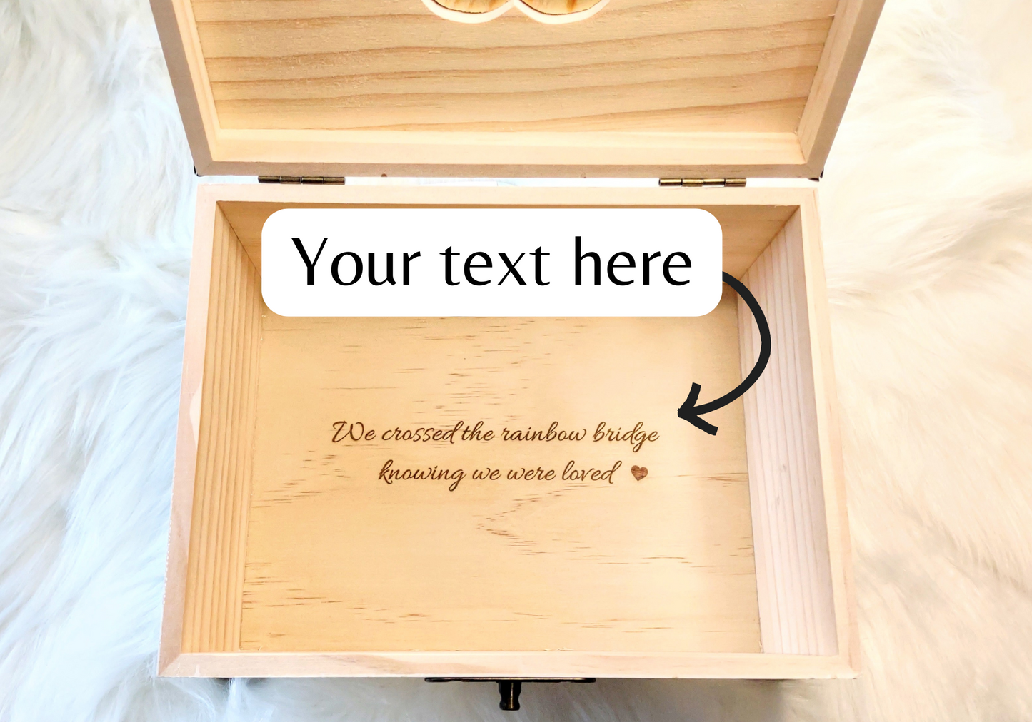 Personalized Wooden Pets Memory box with picture, Memorial keepsake box, Pet Urns for dogs, Dog memorial