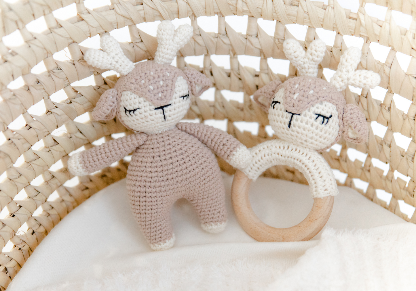 Crochet Stuffed Deer Doll Toy Set